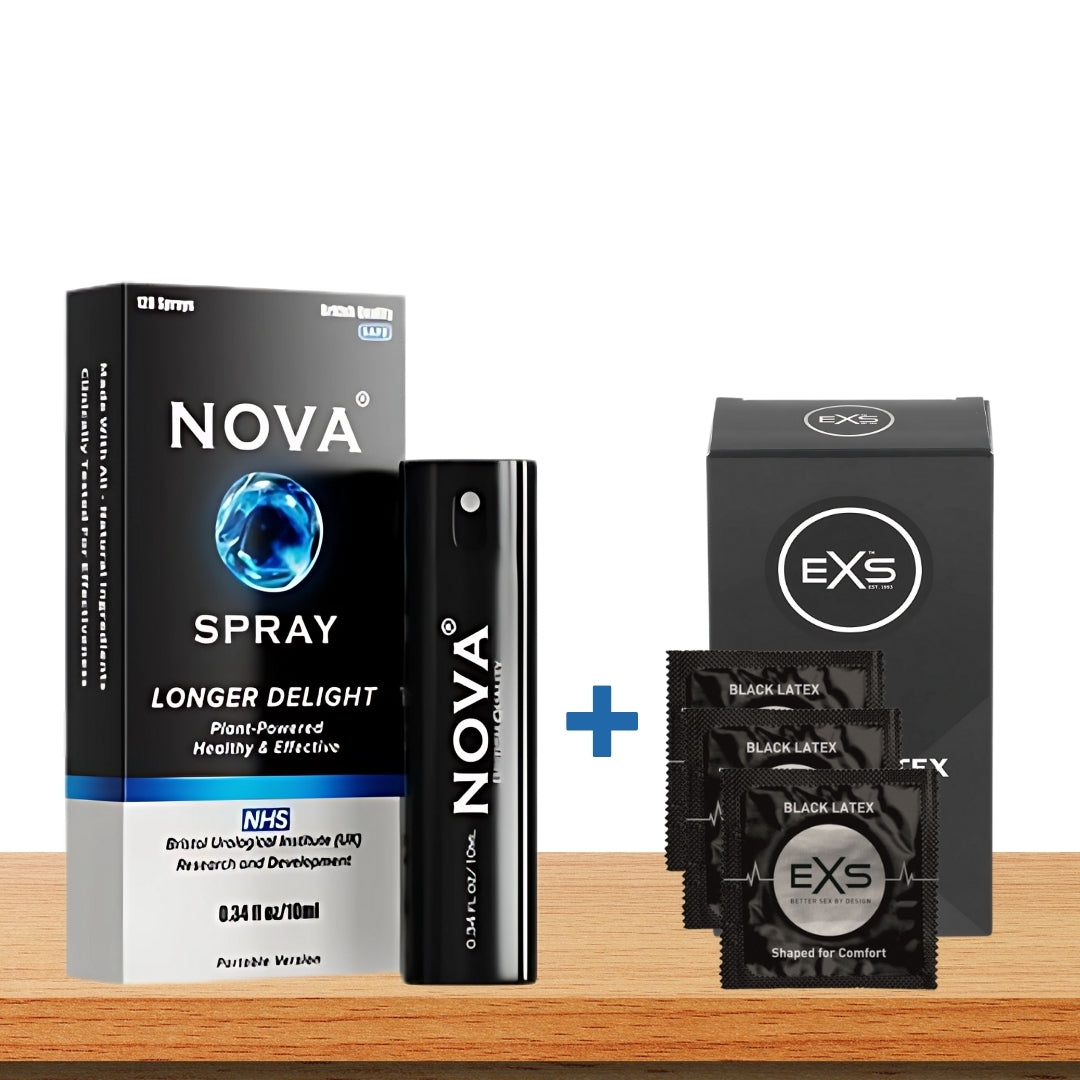 Nova Delay Spray With 3 Condoms